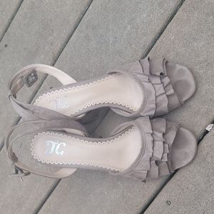 Journee collection open toe block heels